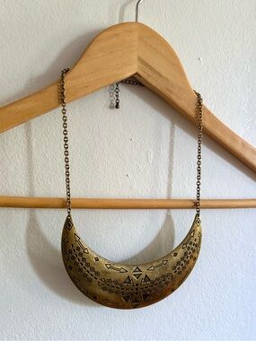 Zara bohemian brass necklace